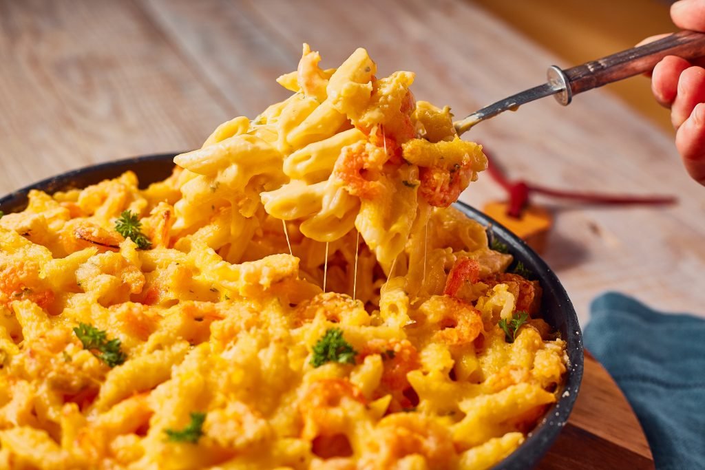 Mac and cheese de camarão dellmare