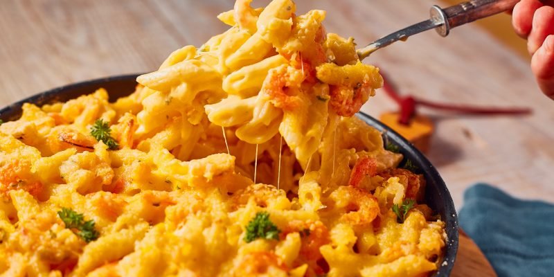 Mac and cheese de camarão dellmare